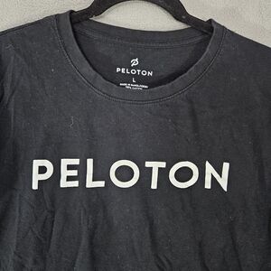 Peloton T Shirt Black Short Sleeve Tee Womens Large L Crewneck